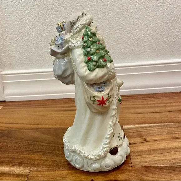 Vintage Palm Tree 2000 Santa Clause Music Figurine We Wish You A Merry Christmas - Picture 6 of 9